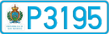 License plate of San Marino, Cars (A1234)