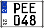 License plate of Cyprus, Regular plates