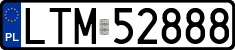 License plates of Poland, Regular car plates