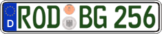 German license plate, Regular plates