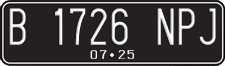 License plate of Indonesia, Regular plates