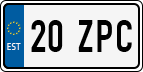 License plate of Estonia, Regular car plates (US-size)