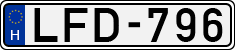 license plates of Hungary, Cars (1990)