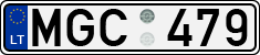License plate of Lithuania, Cars