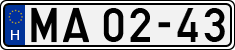 license plates of Hungary, National Ambulance Service (1990)