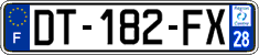 French license plate, SIV (ordinary)