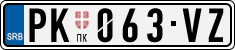 License plate of Serbia, Cars
