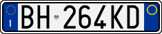 License plate of Italy, Cars (1994 year series)