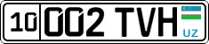 License plate of Uzbekistan, Organizations
