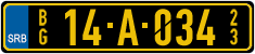 License plate of Serbia, Diplomatic