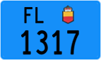 License plate of Liechtenstein, Work and fire vehicles (blue)