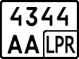 Non-recognized and partially recognized states, Trailers, motorcycles, special vehicles