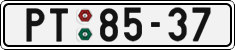 License plate of the Czech Republic, Cars (1960)
