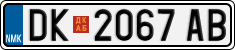 License plate of North Macedonia, Regular plates (2012)