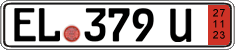 German license plate, Export transit plates