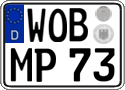 German license plate, Regular plates