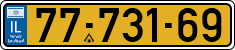 License plate of Israel, Regular plates