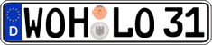 German license plate, Regular plates