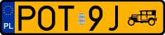 License plates of Poland, Oldtimers