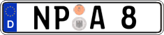 German license plate, Regular plates