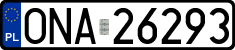 License plates of Poland, Regular car plates