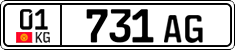 License plate of Kyrgyzstan, Organizations (2016)