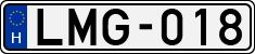 license plates of Hungary, Cars (1990)