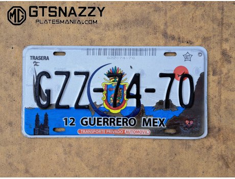 GZZ-74-70, License plate without vehicle