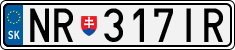 License plate of Slovakia, Cars