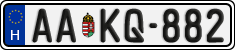 license plates of Hungary, Regular plates (2022)