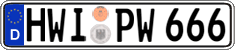 German license plate, Regular plates