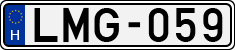 license plates of Hungary, Cars (1990)