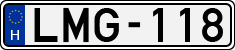 license plates of Hungary, Cars (1990)