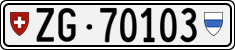 License plate of Switzerland, Cars
