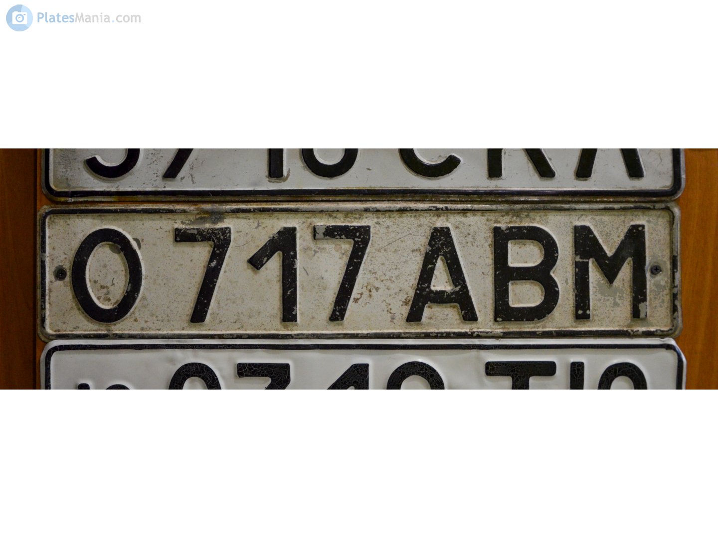 O 717 ABM, License plate without vehicle 