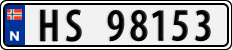 License plate of Norway, Cars