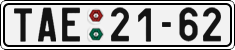License plate of the Czech Republic, Cars (1960)