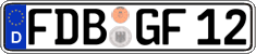 German license plate, Regular plates