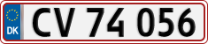 License plate of Denmark, Regular plates