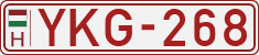 license plates of Hungary, Slow vehicles (red) (1990)
