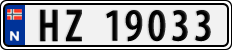 License plate of Norway, Cars