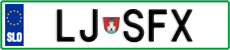 License plate of Slovenia, Vanity Plates