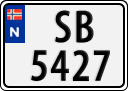 License plate of Norway, Trailers, motorcycles, special vehicles