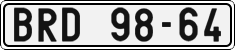 License plate of the Czech Republic, Cars (1960)