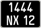 French license plate, FNI