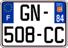 French license plate, SIV (ordinary)