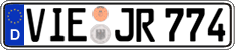 German license plate, Regular plates