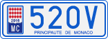 License plate of Monaco, Cars