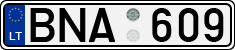 License plate of Lithuania, Cars