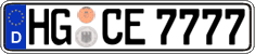 German license plate, Regular plates